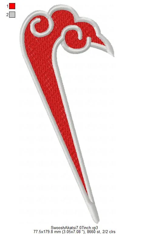 Alternative view of  Embroidered Akatsuki Swoosh Logo 