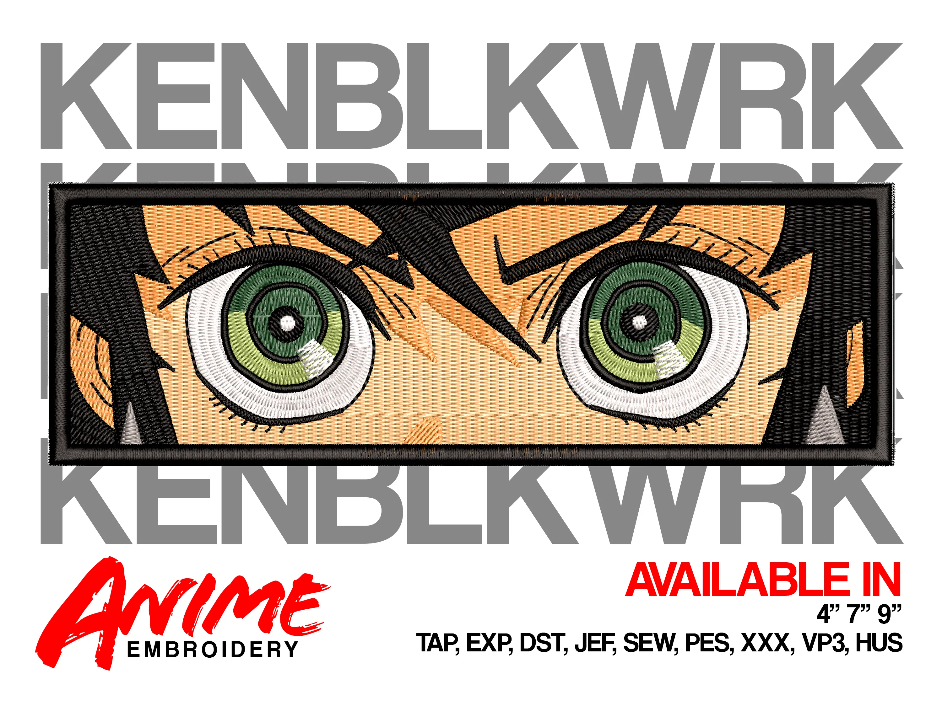 Alternative view of  Embroidered Anime Eyes Close-Up 