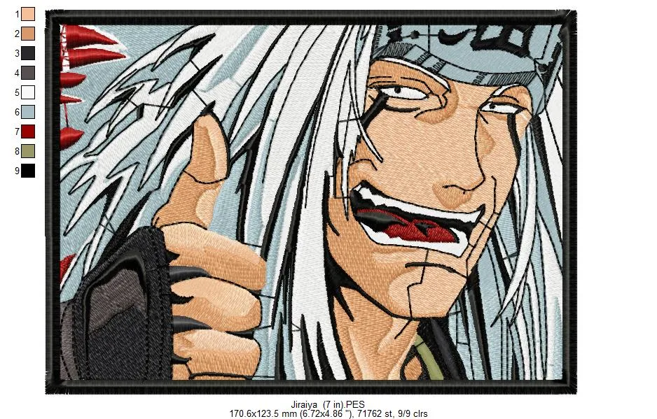 Alternative view of  Jiraiya Embroidered Portrait 