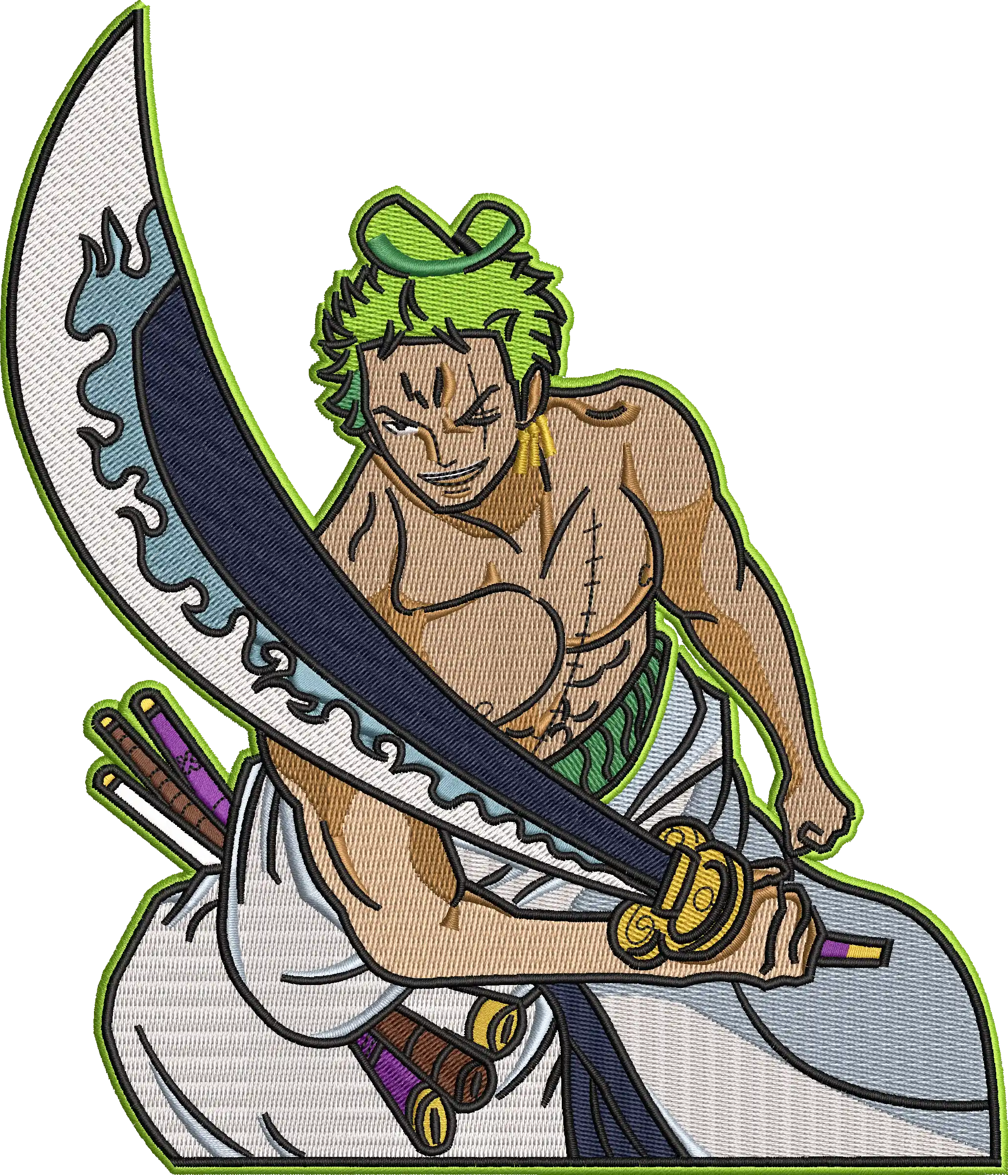 Alternative view of  Embroidered Roronoa Zoro with Swords 