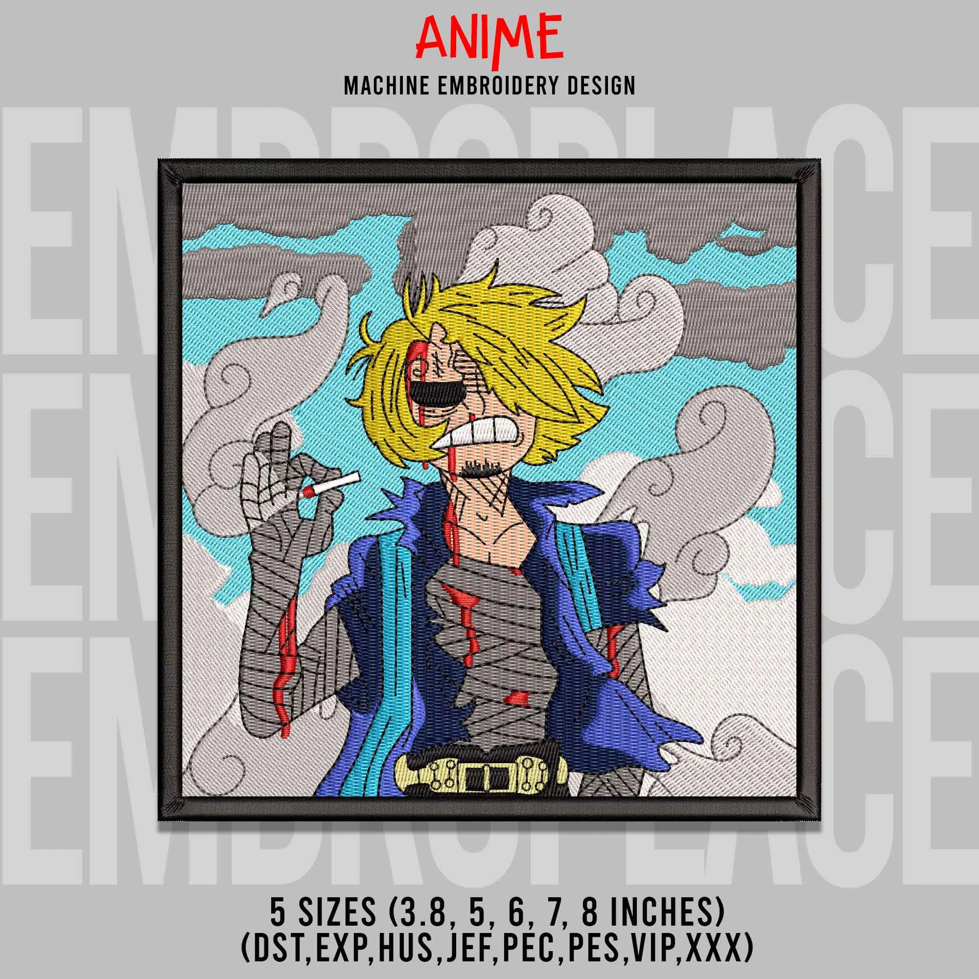 Alternative view of  Embroidered One Piece Sabo Design 