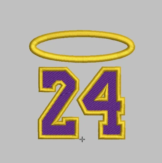 Alternative view of  Embroidered Halo Number 24 