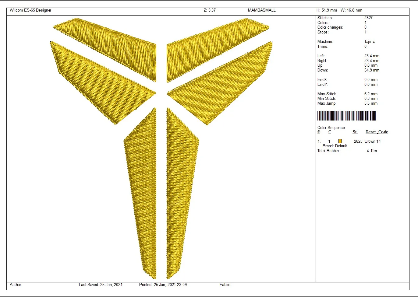 Alternative view of  Embroidered Halo Number 24 