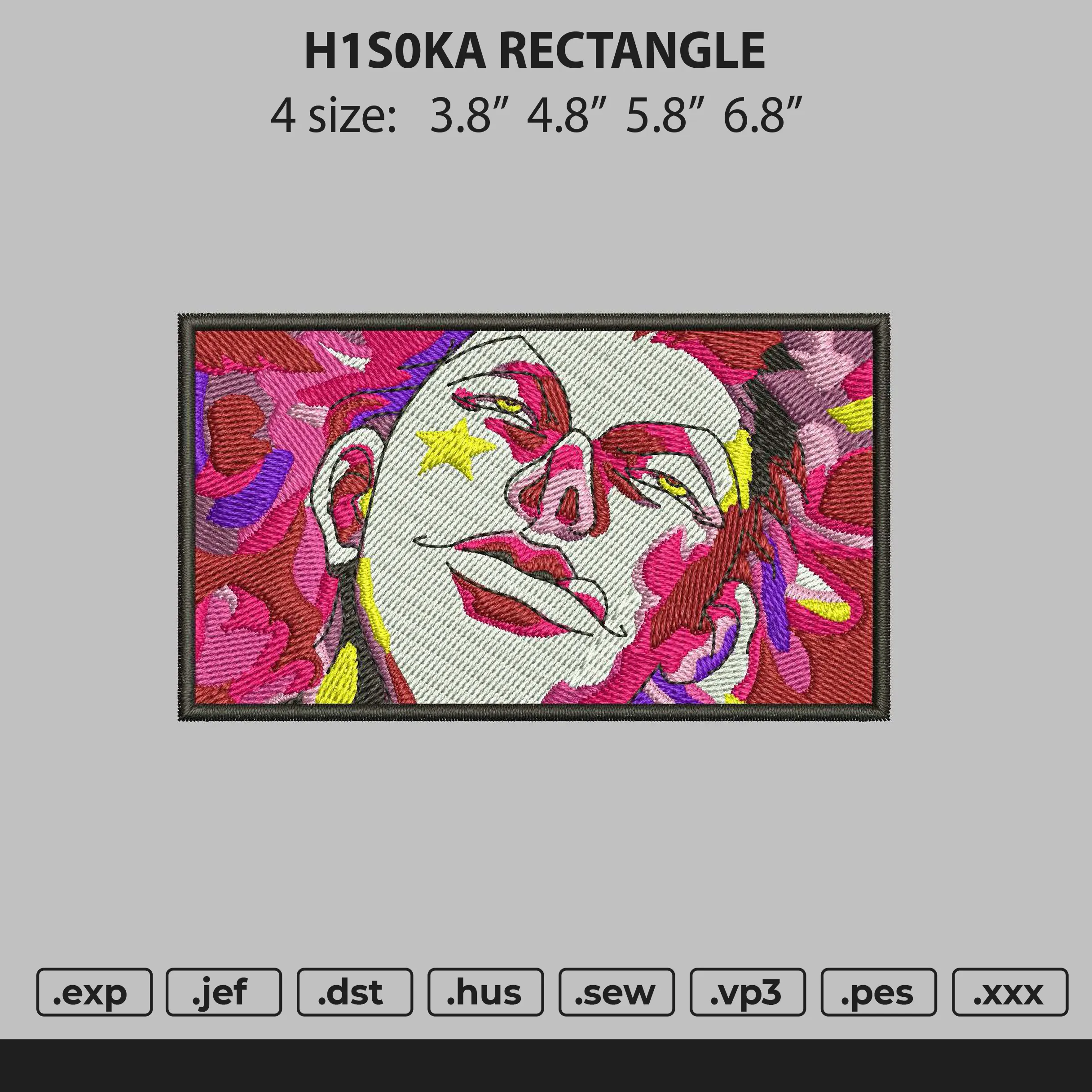 Alternative view of  Hisoka Rectangle Embroidered Art 