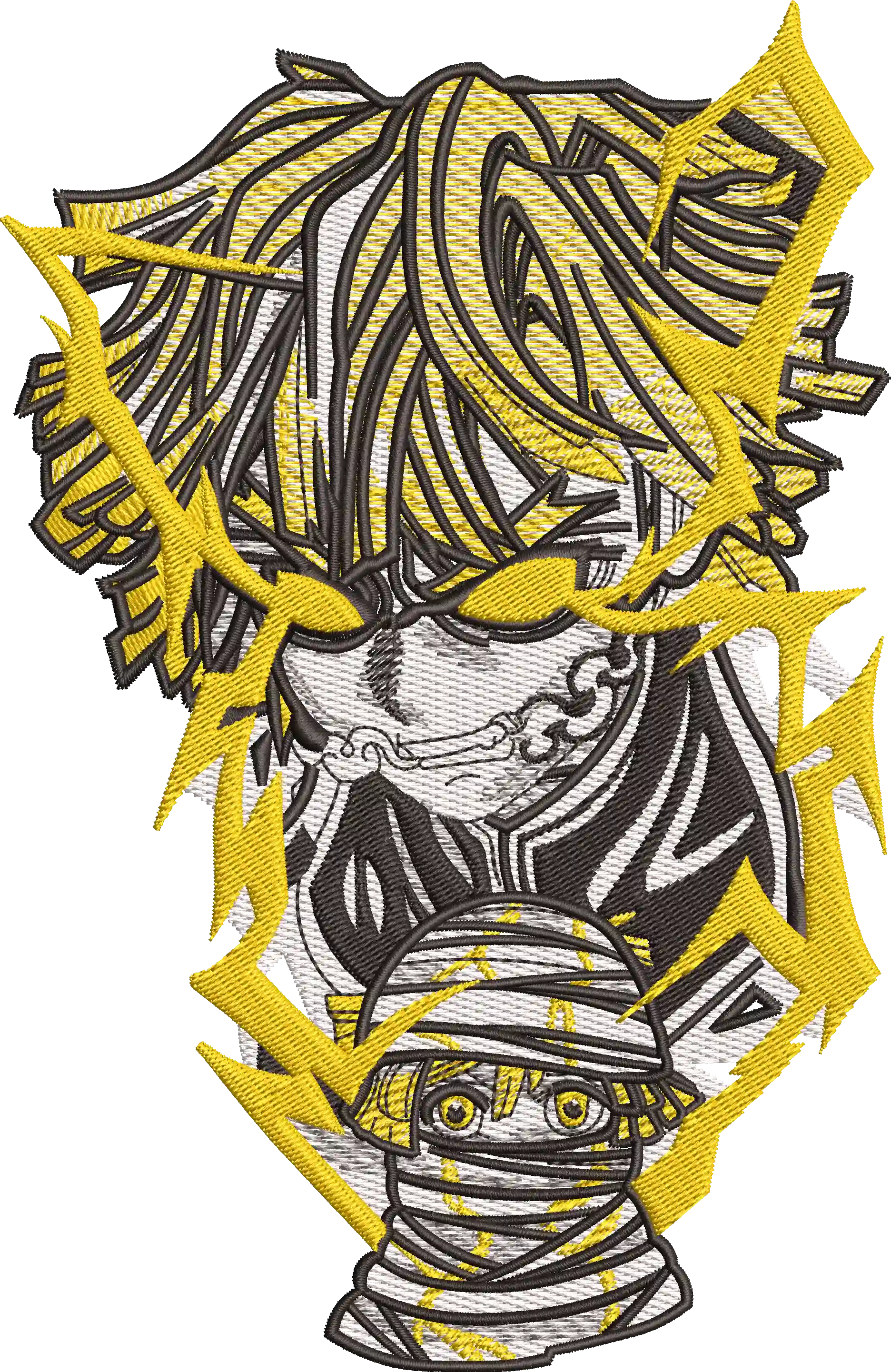 Alternative view of  Embroidered Anime Lightning Warrior 