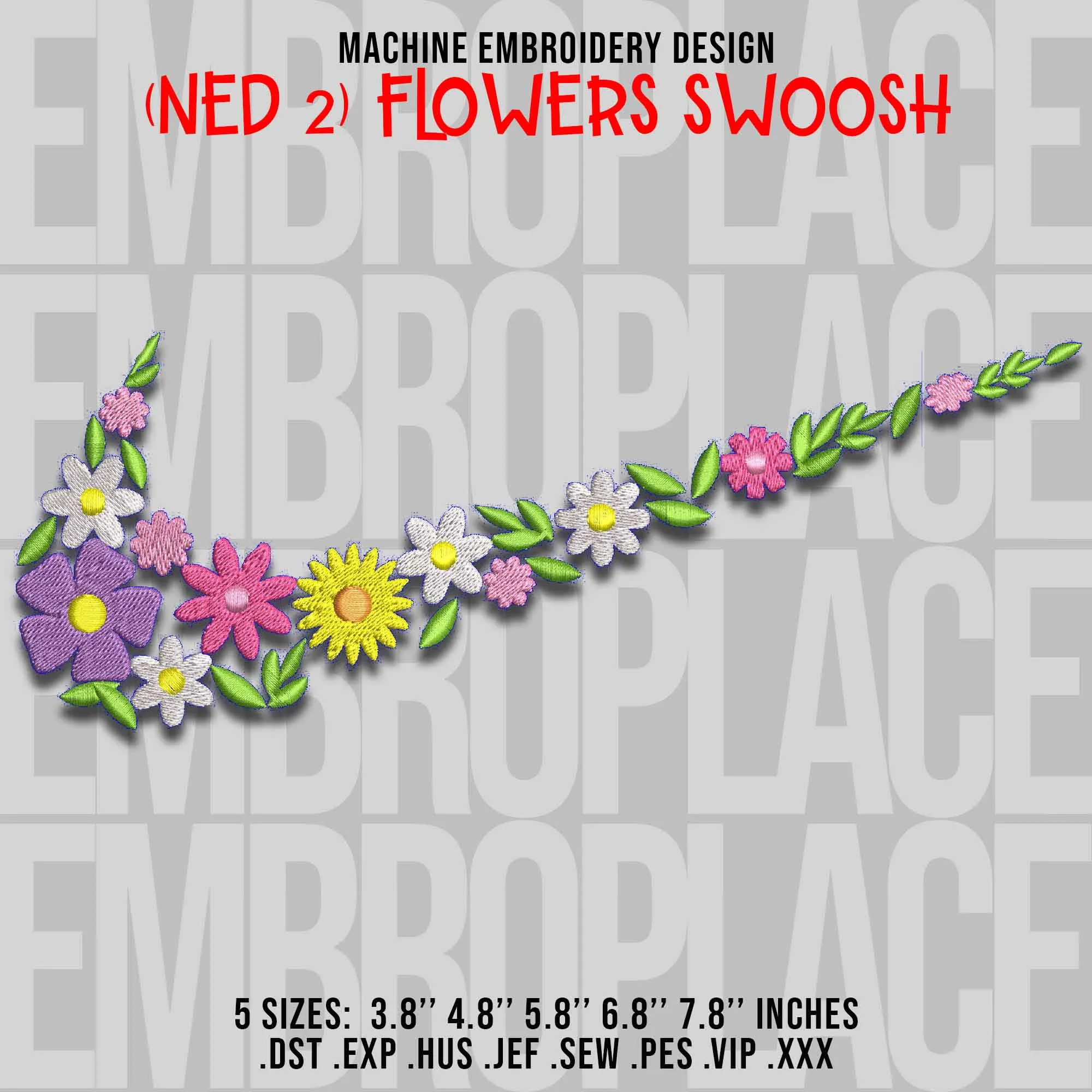 Alternative view of  Floral Embroidered Swoosh Design 