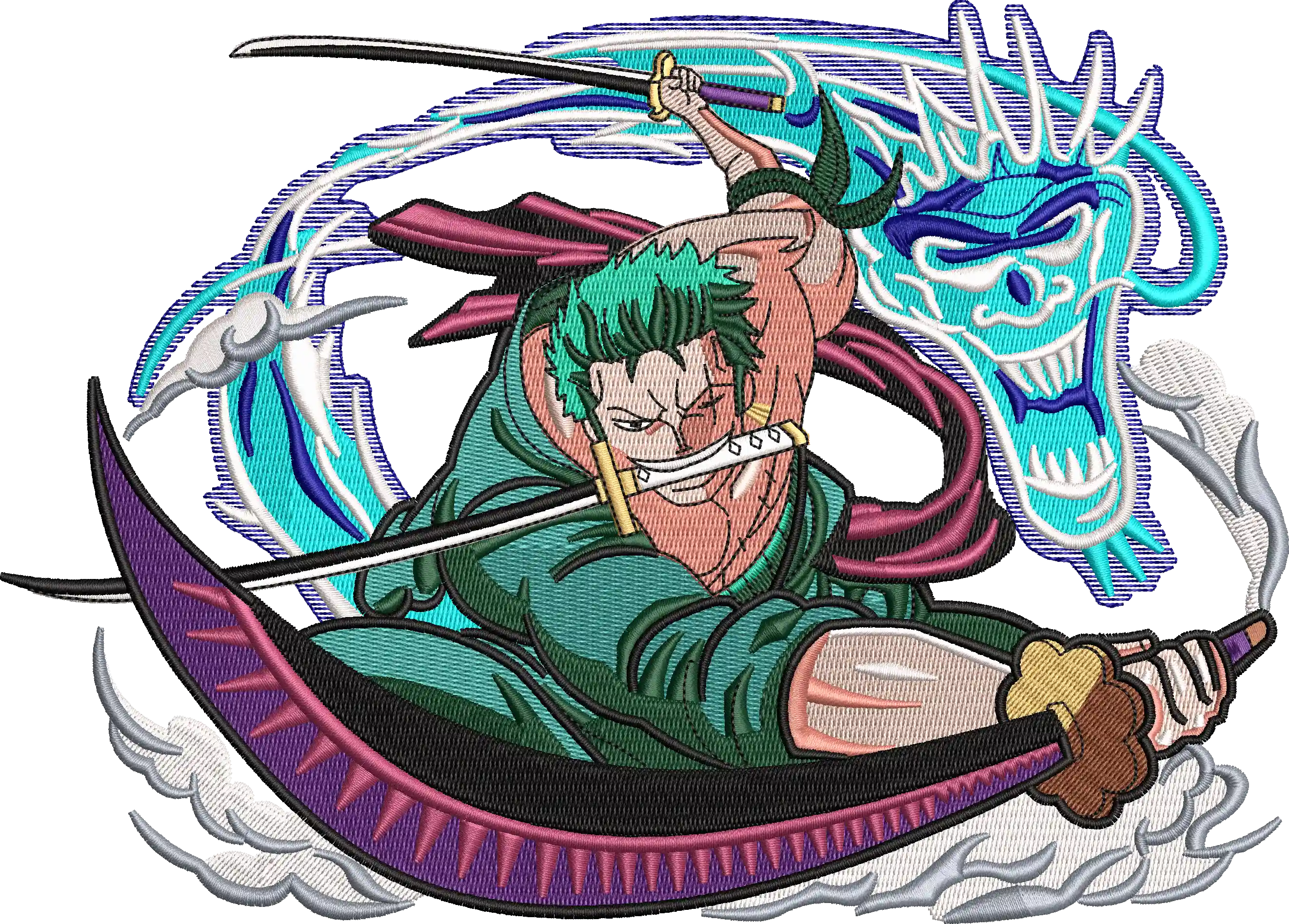 Alternative view of  Roronoa Zoro Embroidered Action Scene 