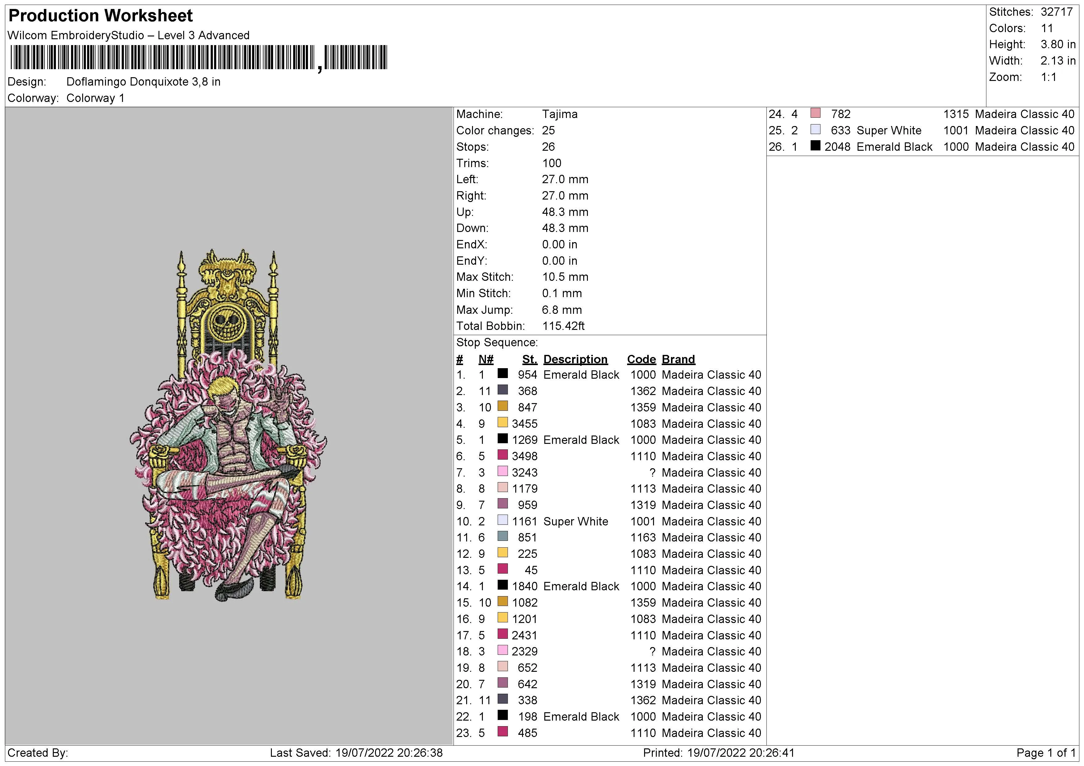 Alternative view of  Embroidered Regal Lion on Throne 