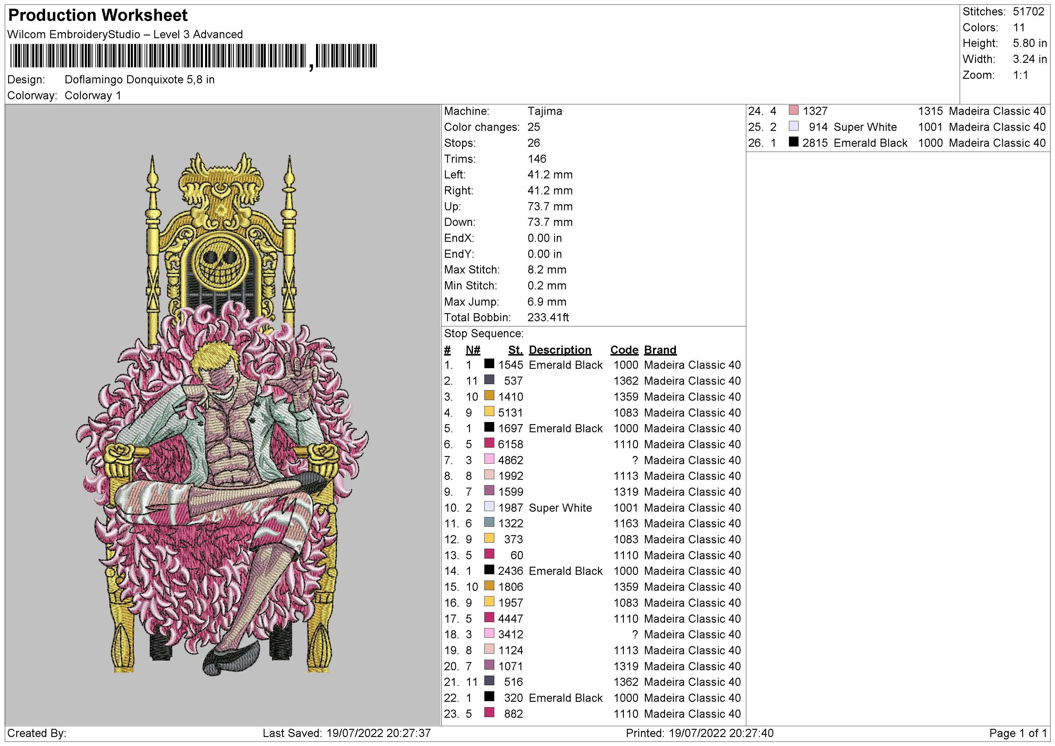 Alternative view of  Embroidered Regal Lion on Throne 