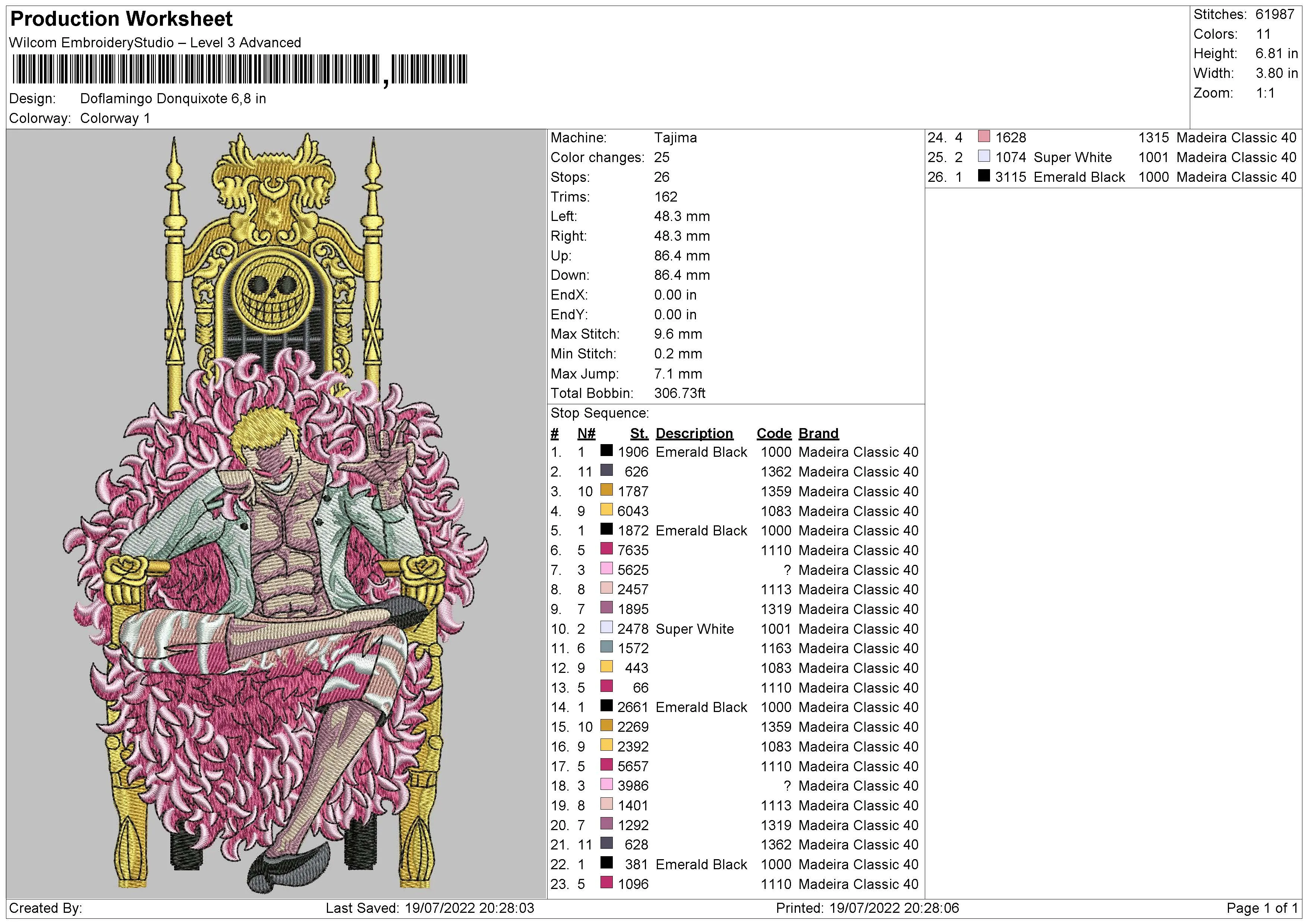 Alternative view of  Embroidered Regal Lion on Throne 