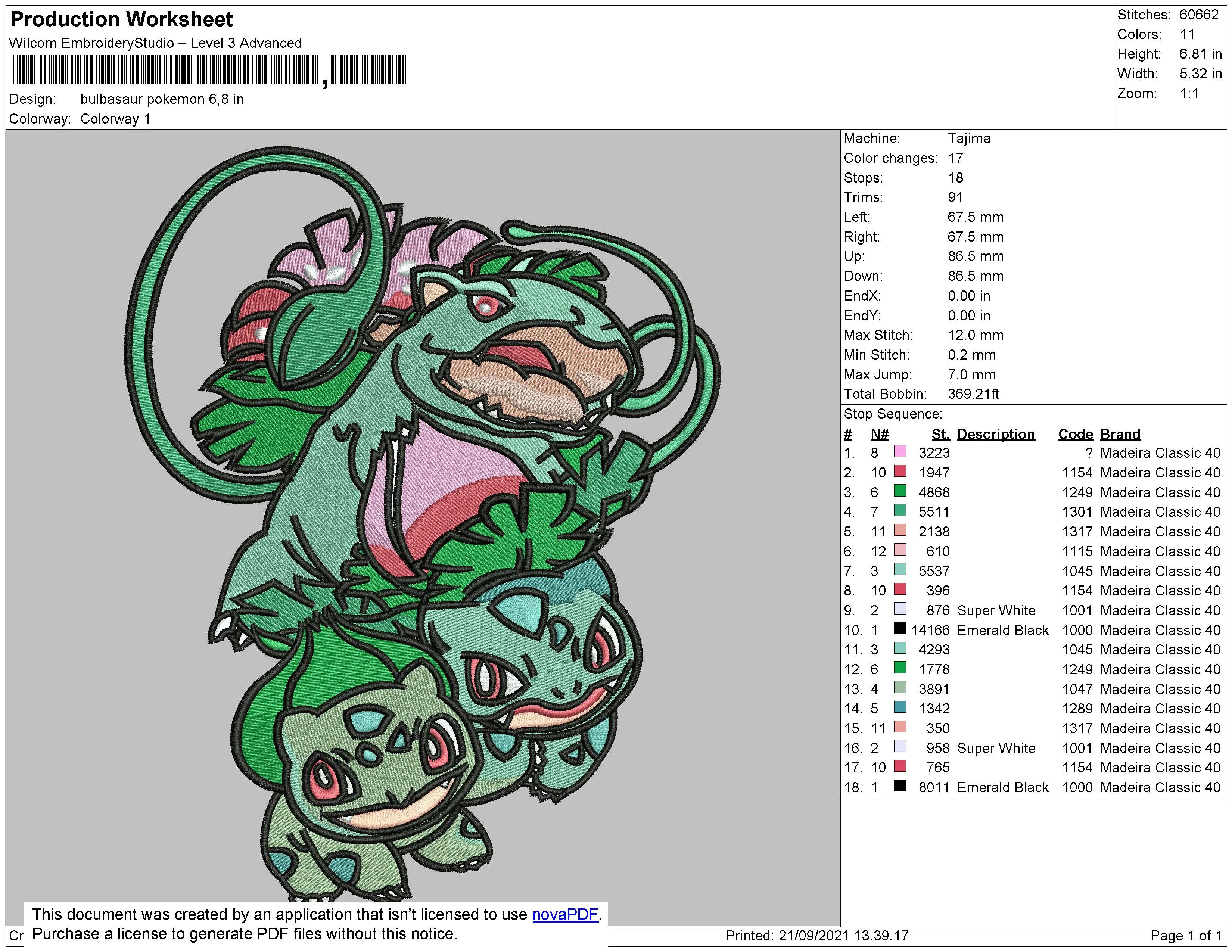 Alternative view of  Embroidered Pokemon Evolution Trio 