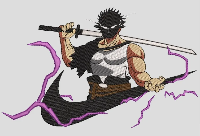 Alternative view of  Embroidered Manga Warrior 