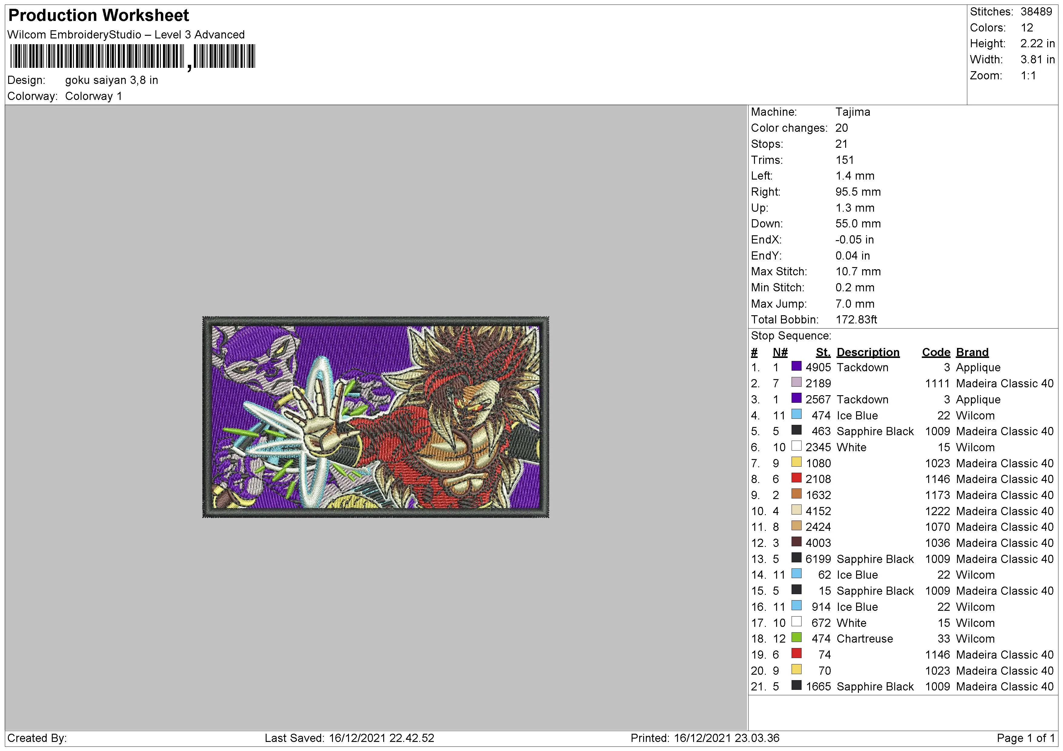 Alternative view of  Embroidered Dragon Ball Fusion Fight 