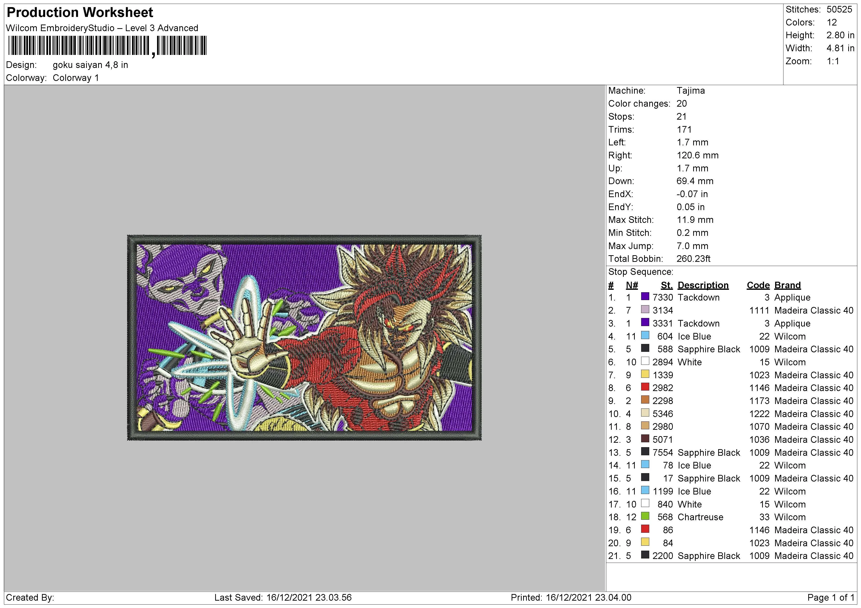 Alternative view of  Embroidered Dragon Ball Fusion Fight 
