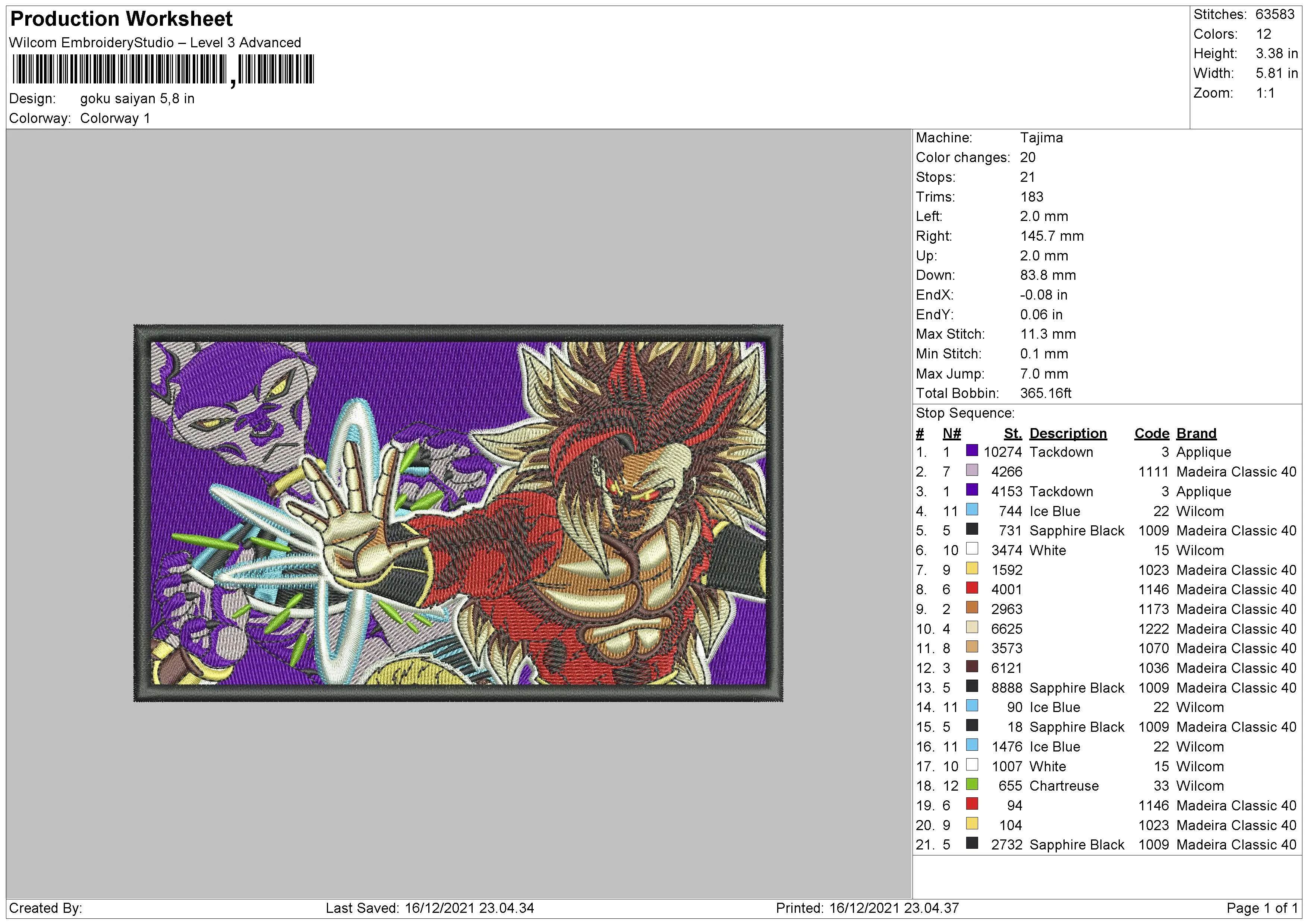 Alternative view of  Embroidered Dragon Ball Fusion Fight 