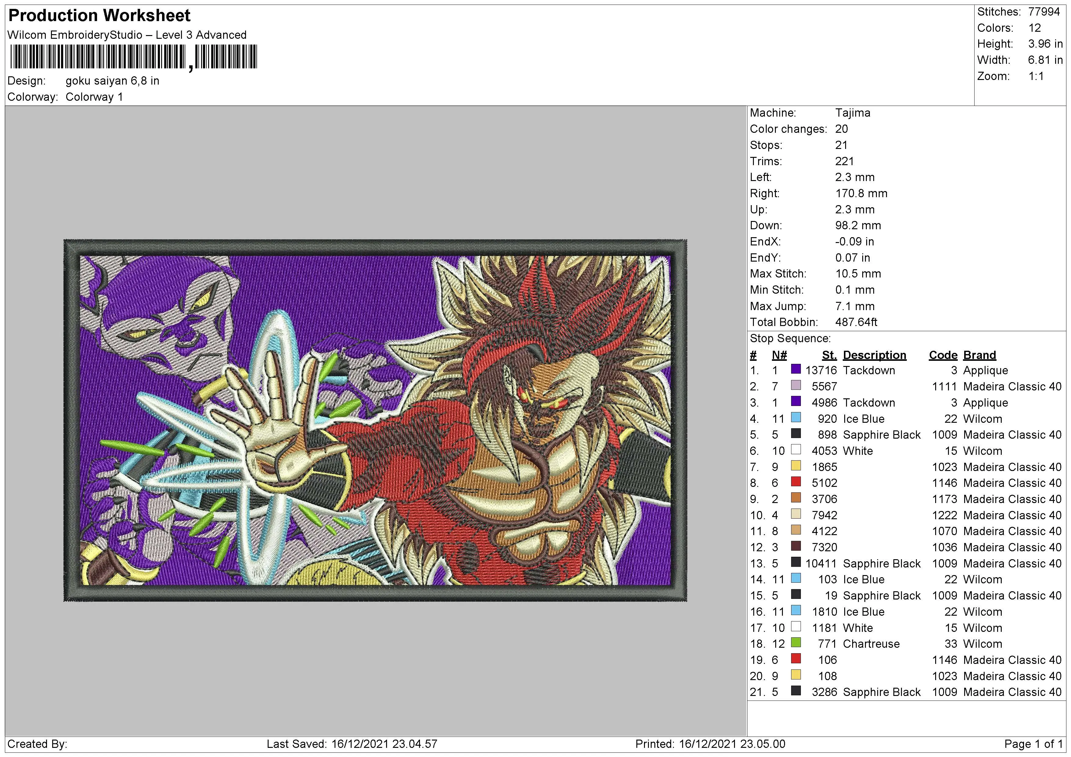 Alternative view of  Embroidered Dragon Ball Fusion Fight 