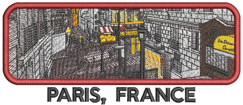 Alternative view of  Paris France Embroidered Scene 