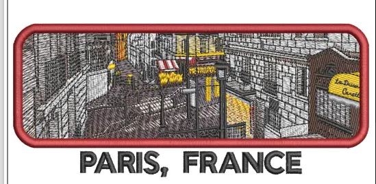 Alternative view of  Paris France Embroidered Scene 