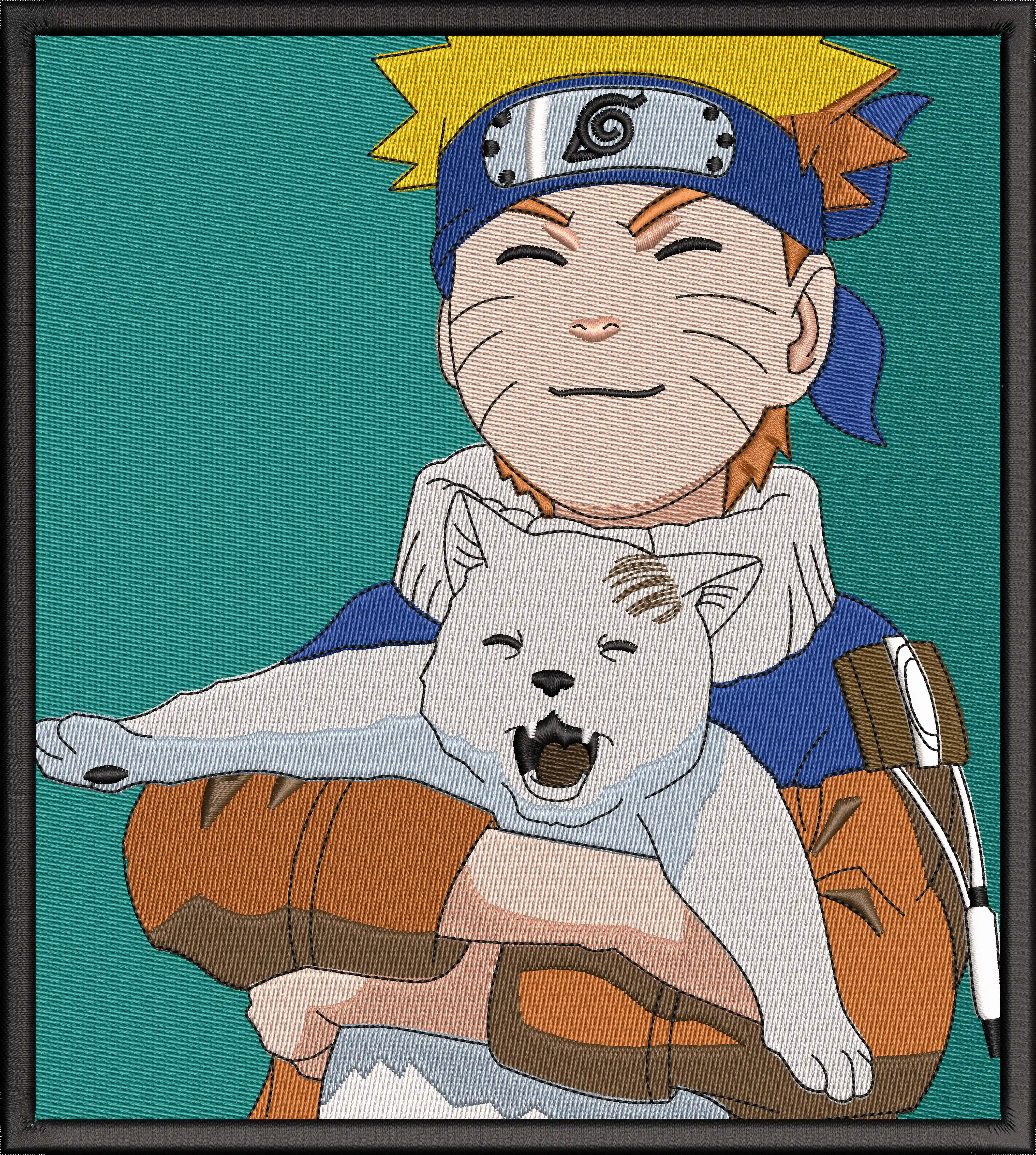 Alternative view of  Naruto and Cat Embroidered Design 