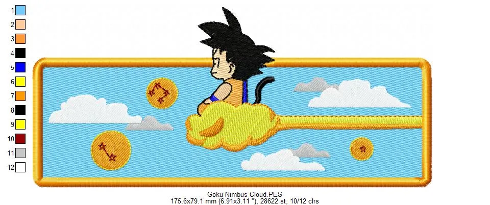 Alternative view of  Goku Nimbus Cloud Embroidered Patch 