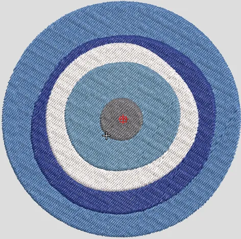 Alternative view of  Embroidered Concentric Circles Design 