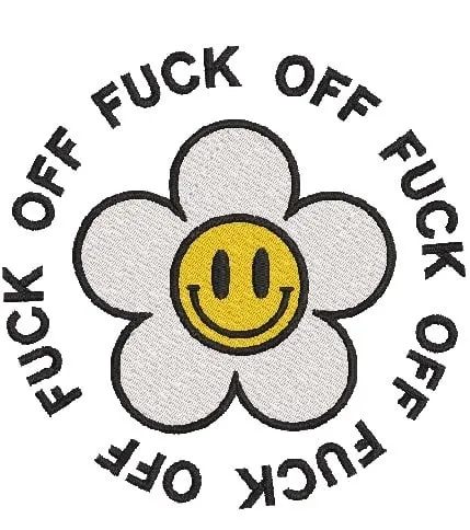 Alternative view of  Embroidered Flower with Message 