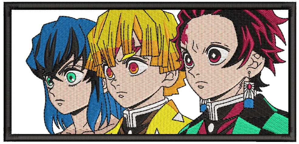 Alternative view of  Trio Embroidered Anime Characters 