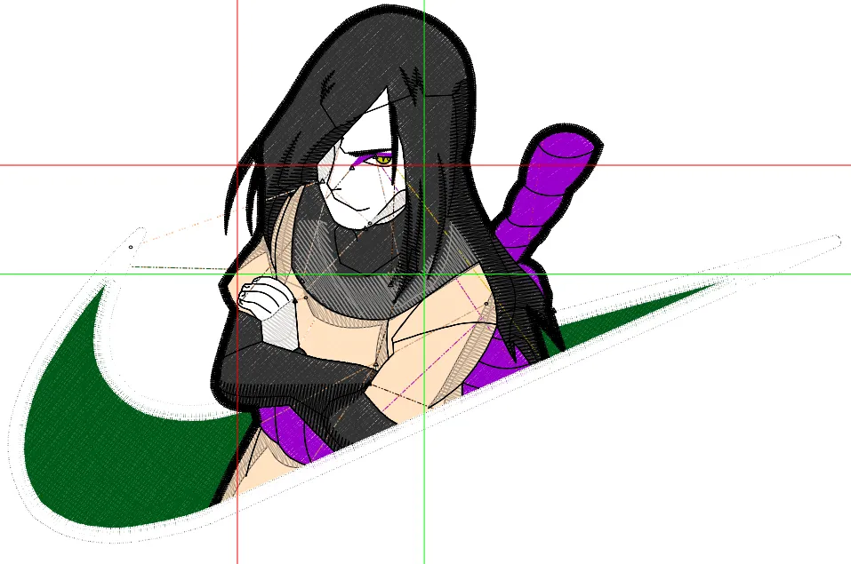 Alternative view of  Orochimaru Embroidered Portrait 