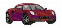 Alternative view of  Red Sports Car Embroidery Design 