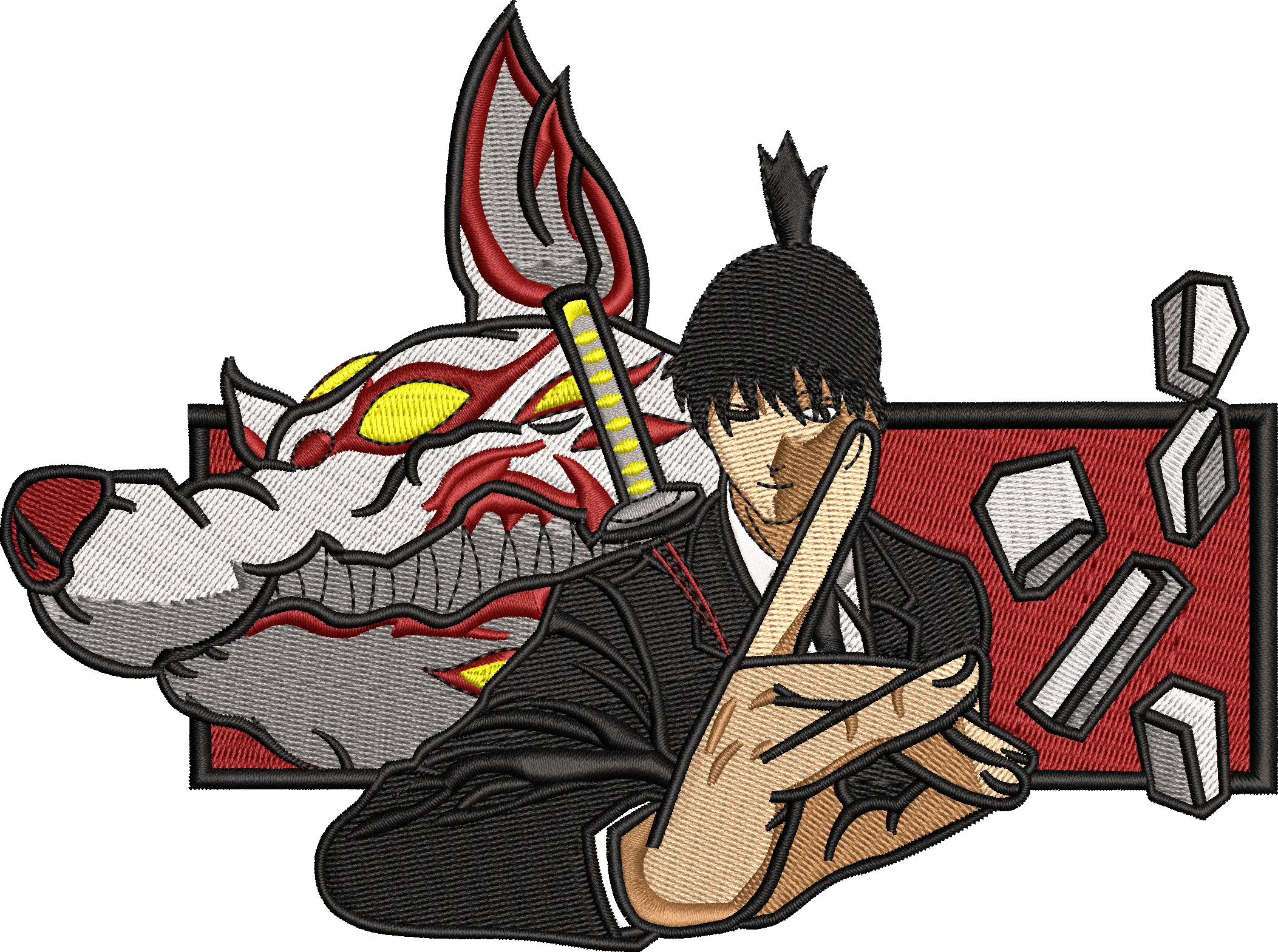 Alternative view of  Embroidered Jujutsu Kaisen Gojo Design 