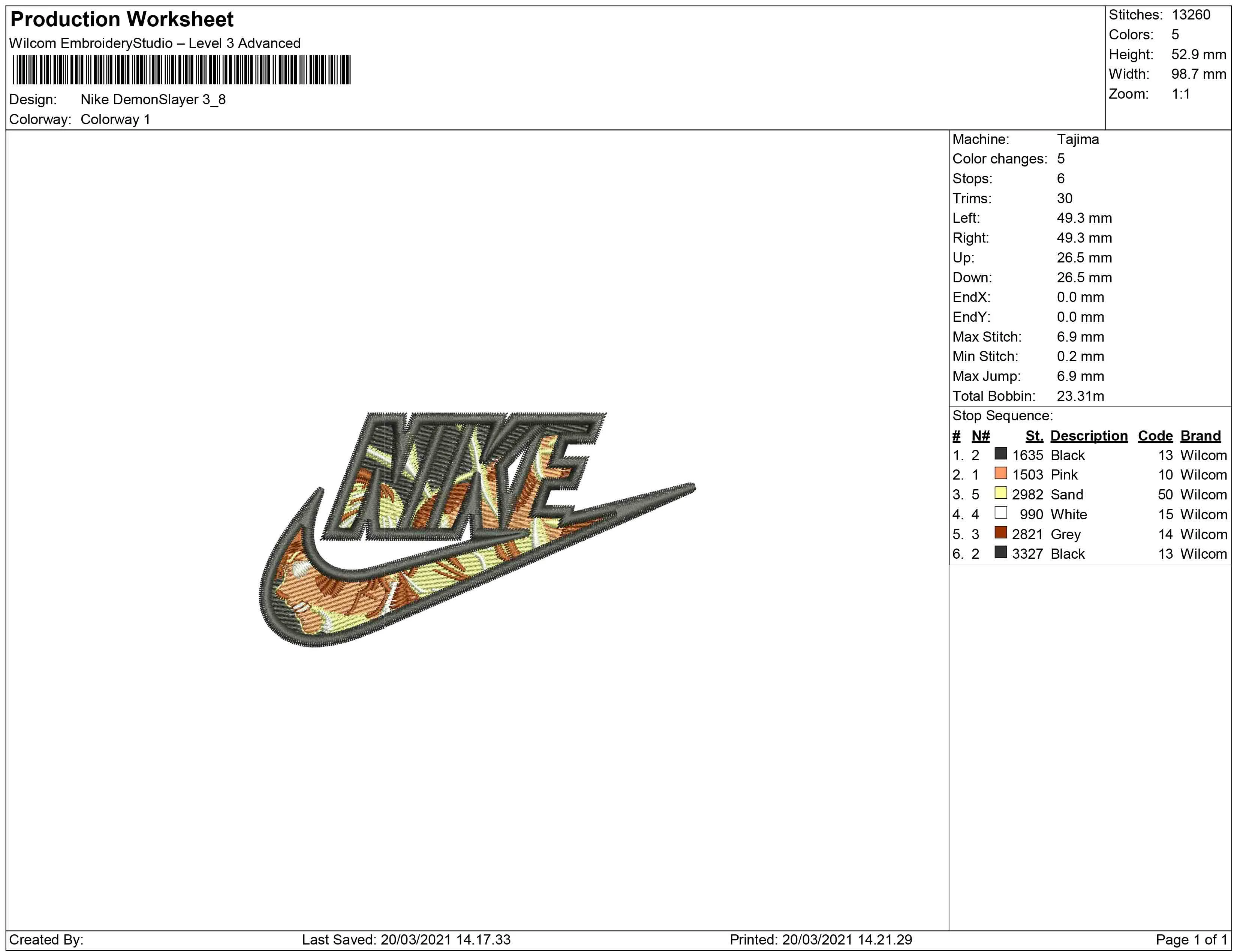 Alternative view of  Embroidered Camouflage Nike Swoosh 