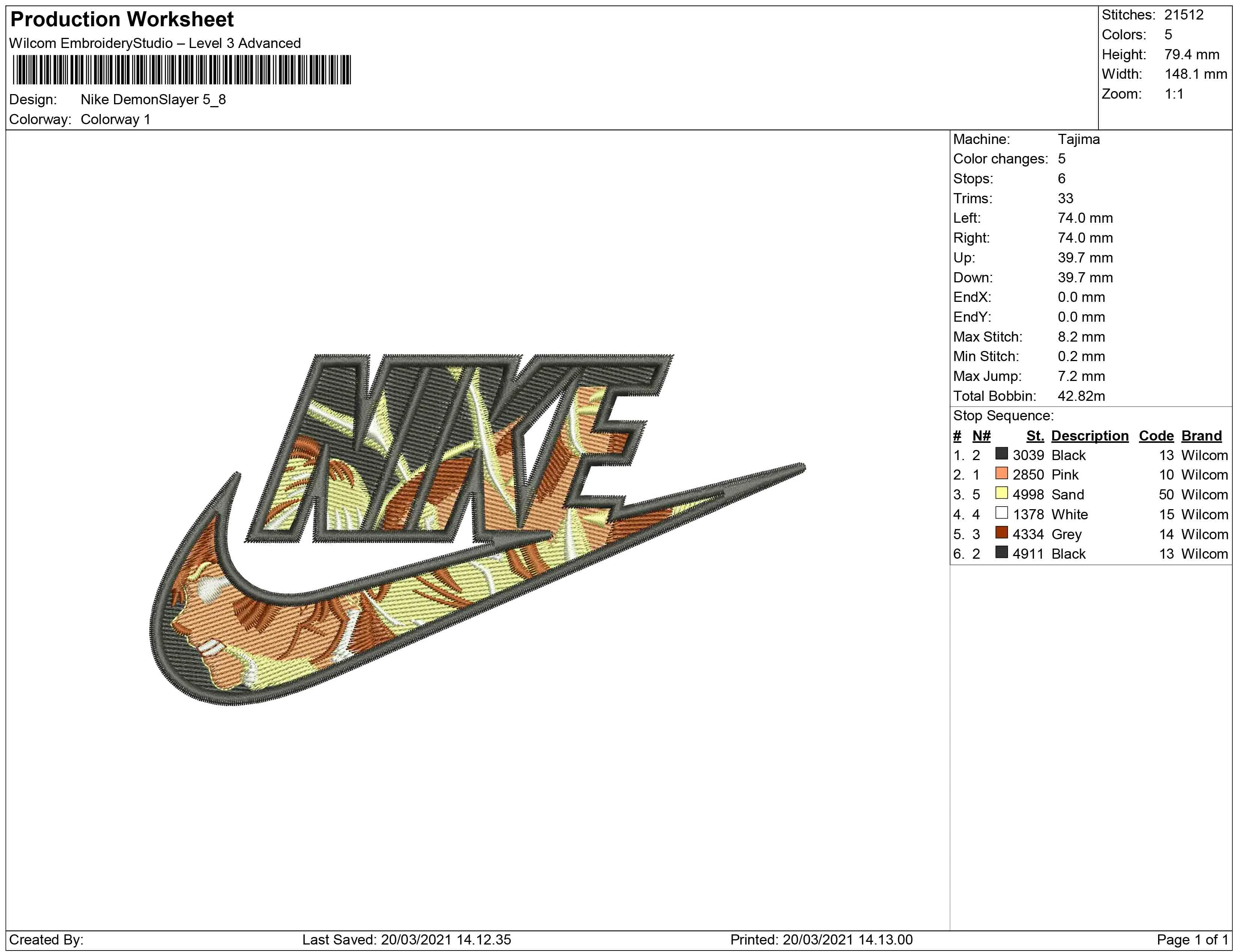 Alternative view of  Embroidered Camouflage Nike Swoosh 