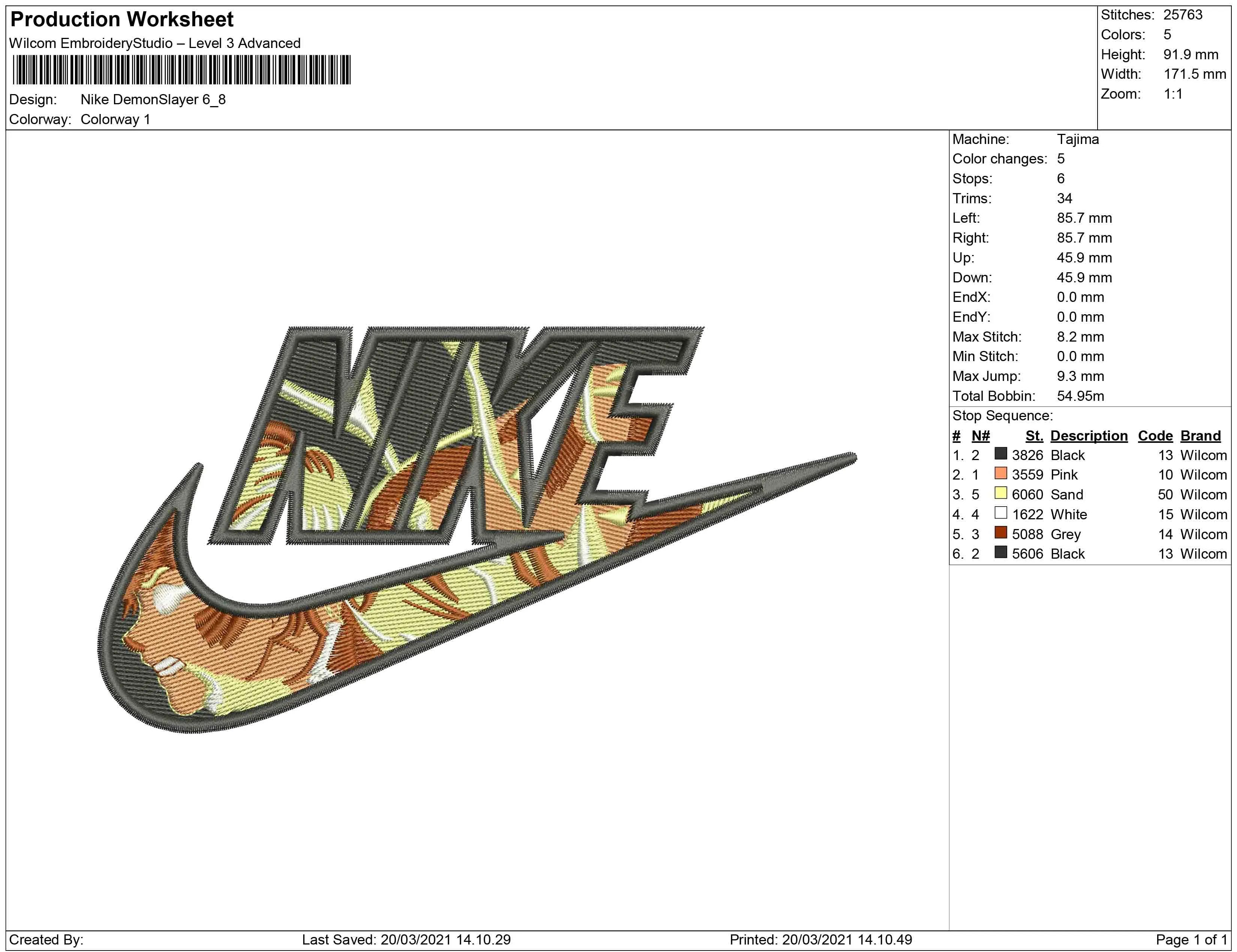 Alternative view of  Embroidered Camouflage Nike Swoosh 