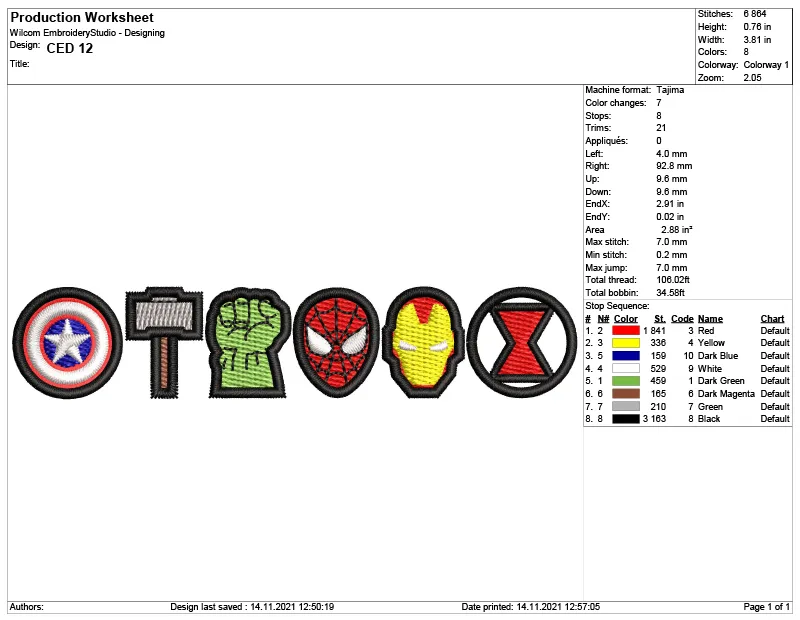 Alternative view of  Superhero Emblem Stitch Collection 