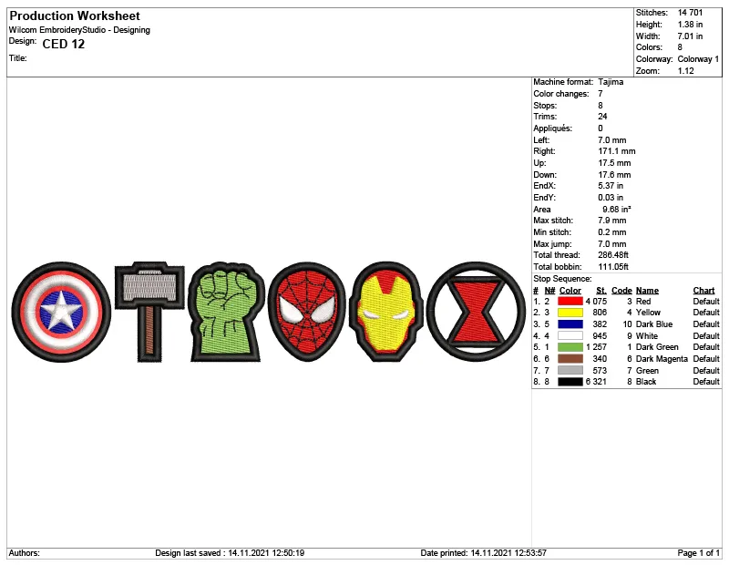 Alternative view of  Superhero Emblem Stitch Collection 