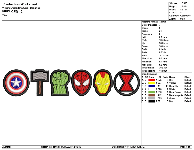 Alternative view of  Superhero Emblem Stitch Collection 