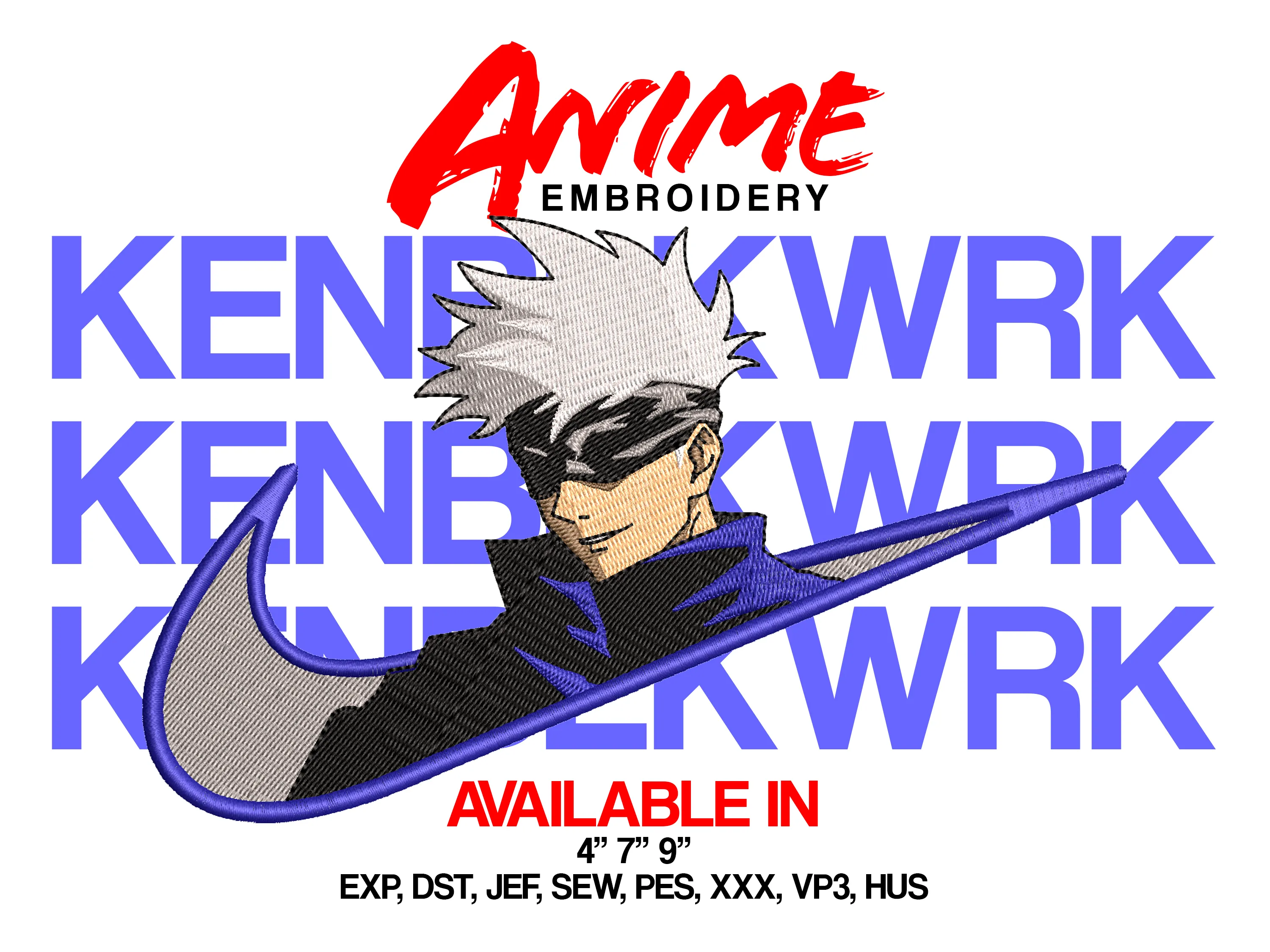 Alternative view of  Kenwork Embroidered Anime Logo 