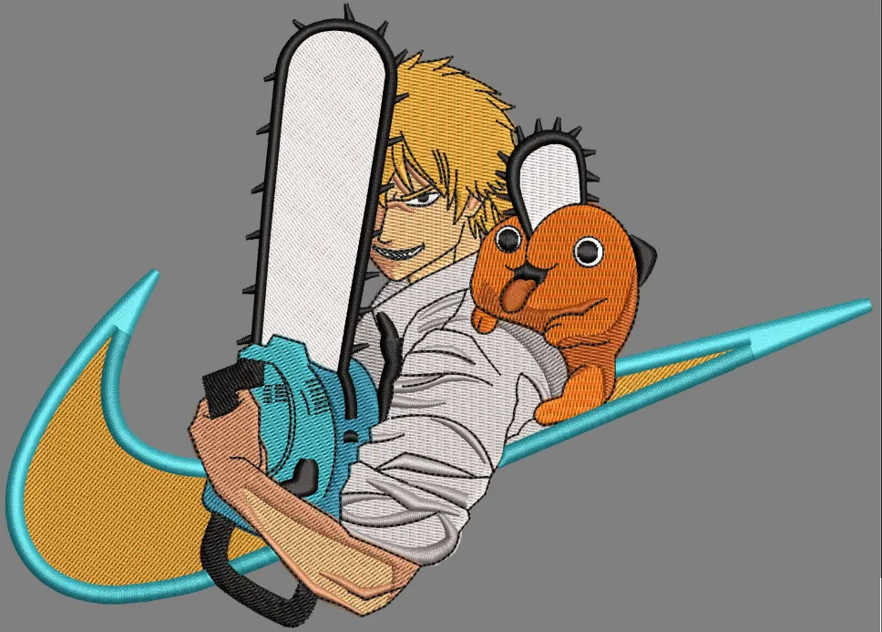 Alternative view of  Chainsaw Man Embroidered Scene 