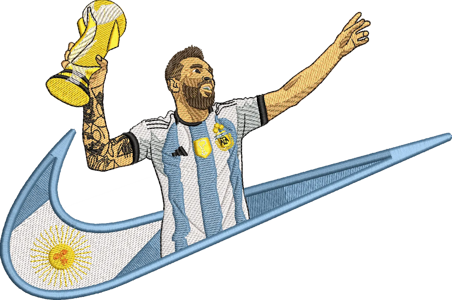 Alternative view of  Soccer Champion Embroidery Design 