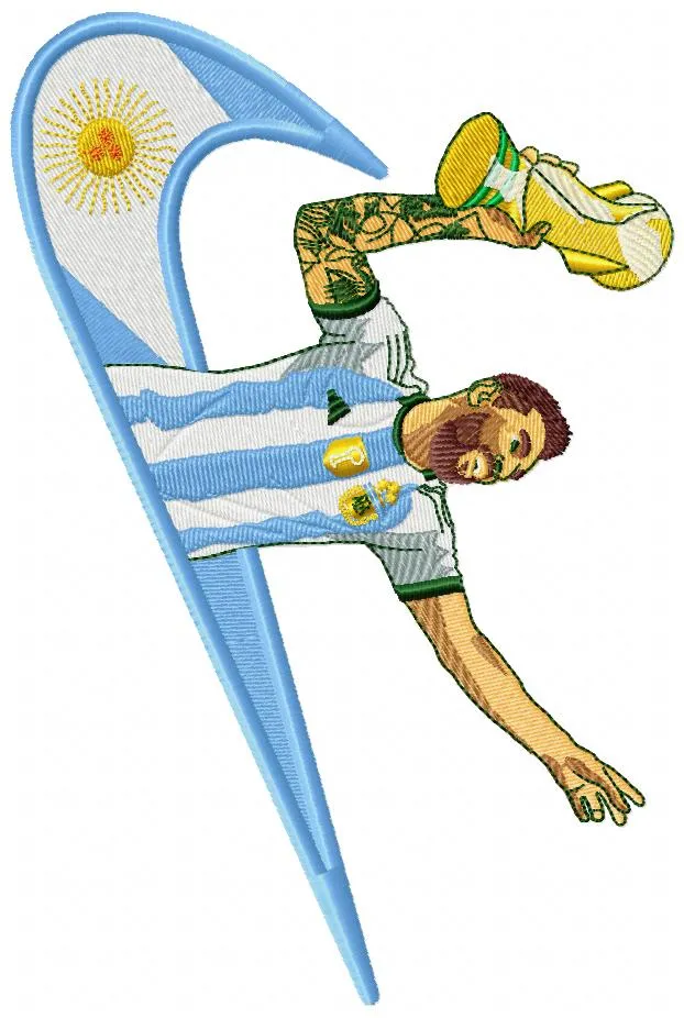 Alternative view of  Soccer Champion Embroidery Design 