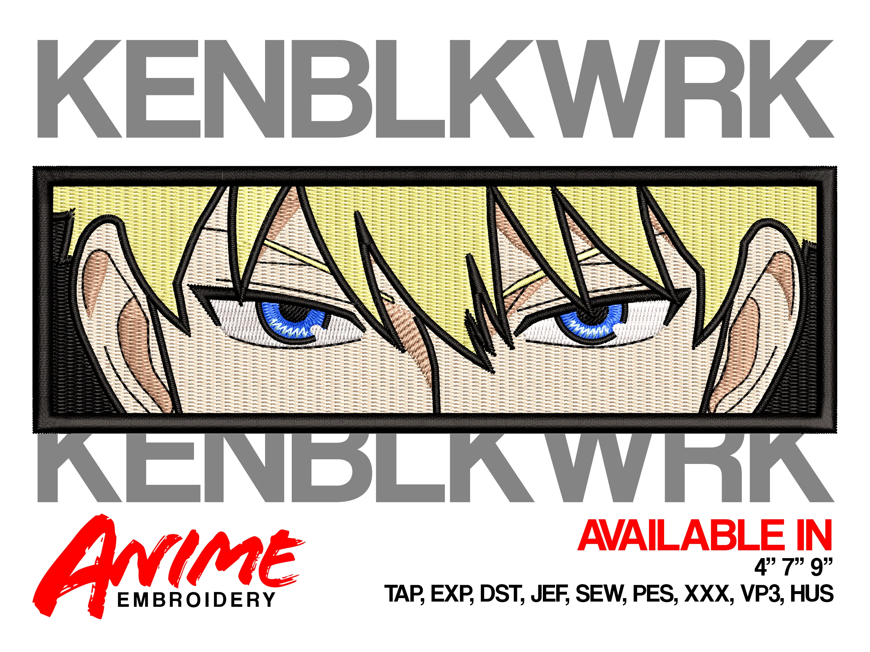 Alternative view of  Ken Block Inspired Anime Eyes Embroidery 