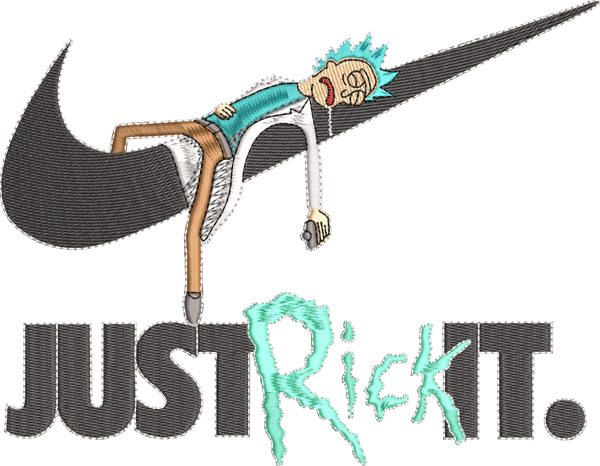 Alternative view of  Rick and Morty Nike Logo Mashup 