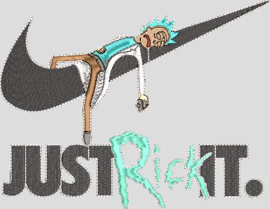 Alternative view of  Rick and Morty Nike Logo Mashup 