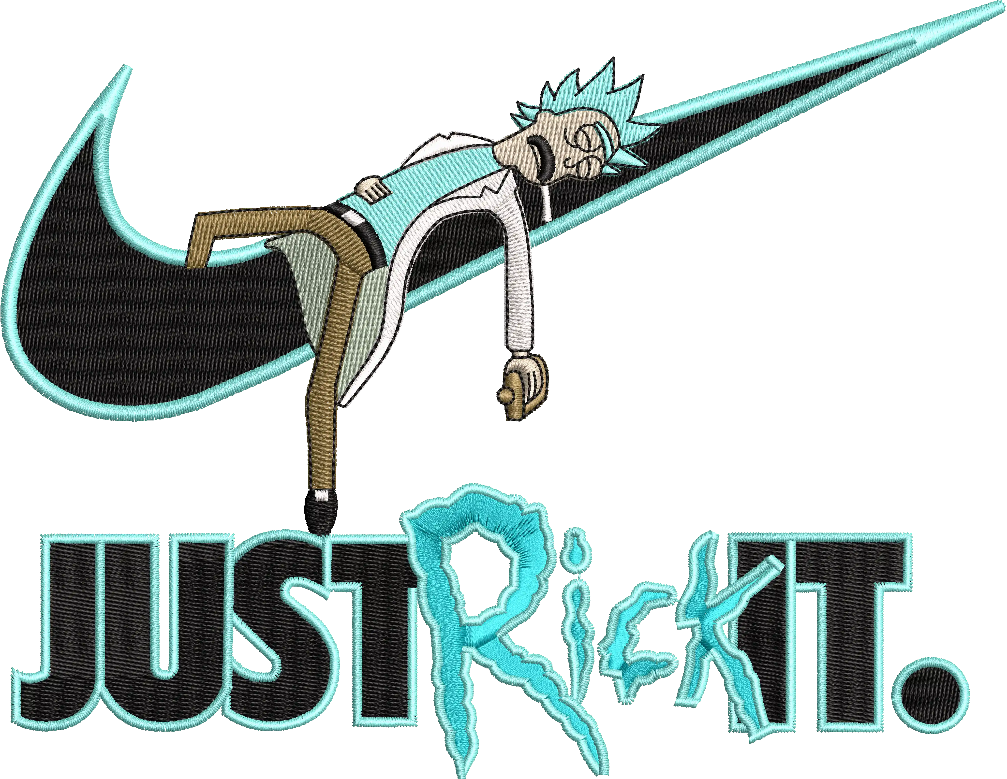 Alternative view of  Rick and Morty Nike Logo Mashup 