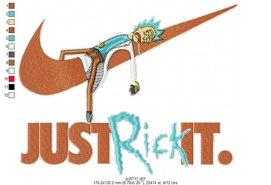 Alternative view of  Rick and Morty Nike Logo Mashup 