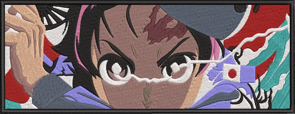 Alternative view of  Embroidered Manga Character Close-Up 