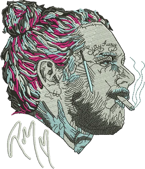 Alternative view of  Embroidered Portrait of Lil Peep 