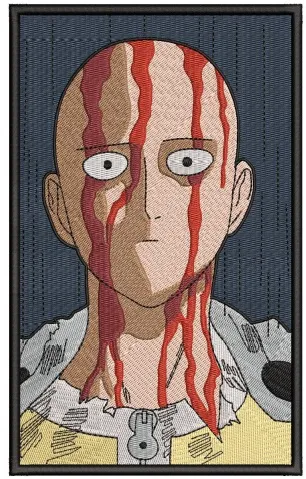 Alternative view of  Embroidered Anime Character Portrait 