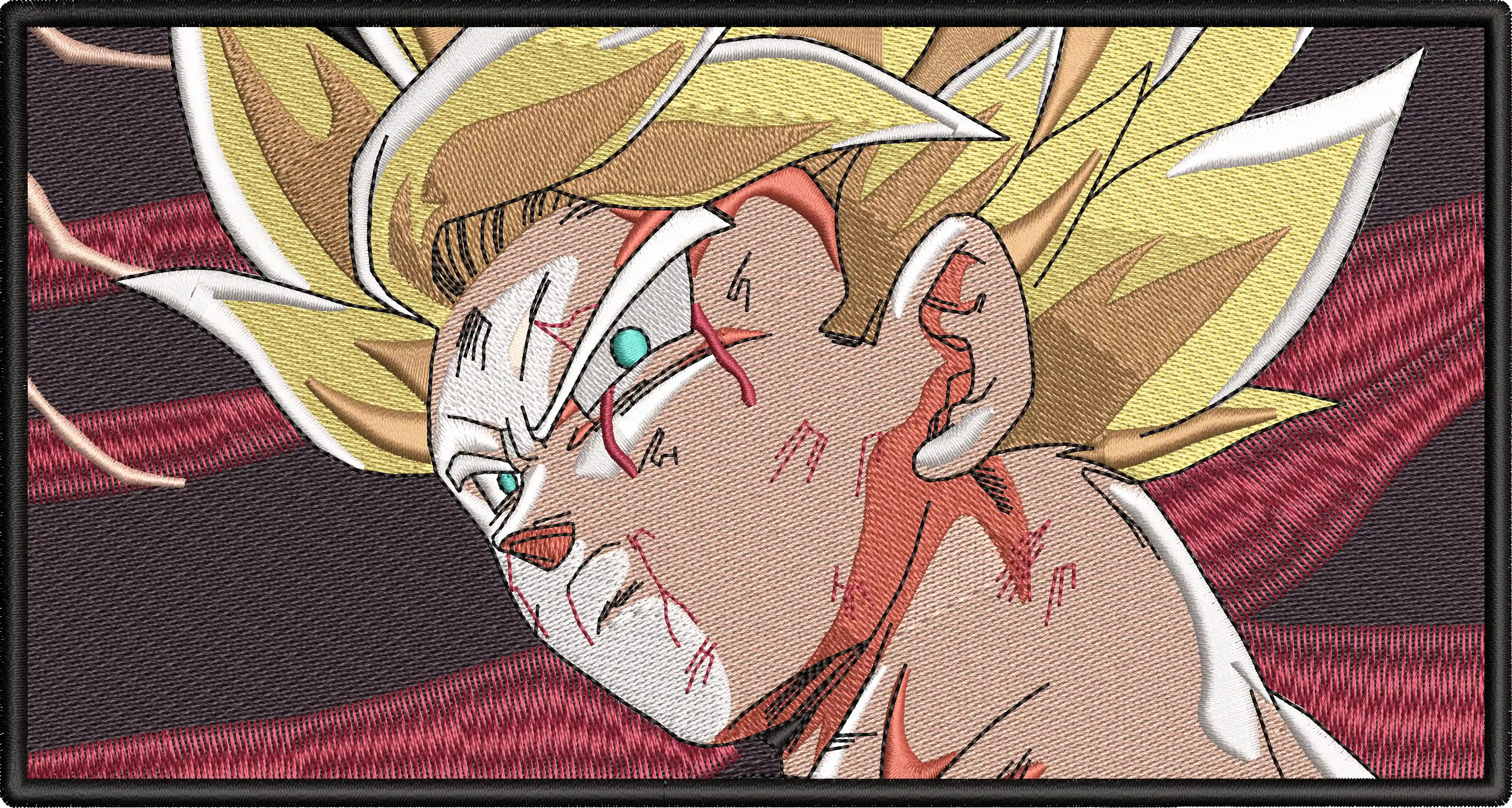 Alternative view of  Embroidered Super Saiyan Goku Portrait 