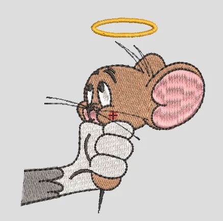 Alternative view of  Angelic Mouse Embroidered Design 